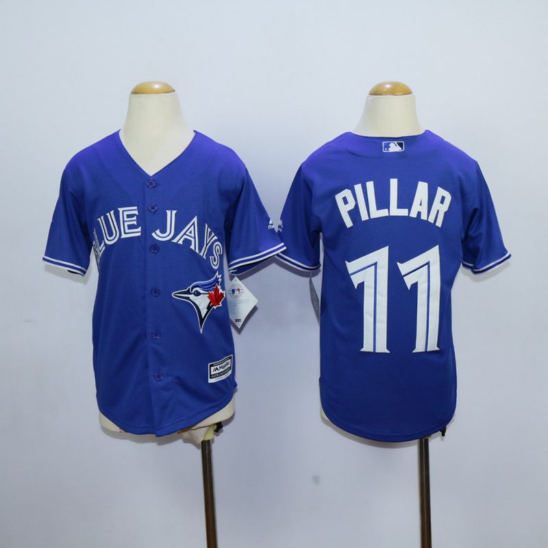 Youth Toronto Blue Jays 11 Pillar Blue MLB Jerseys